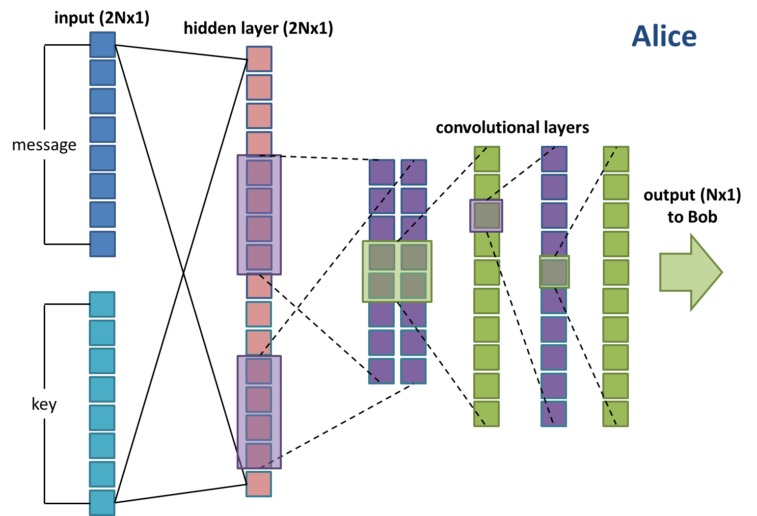 Alice's neural network configuration